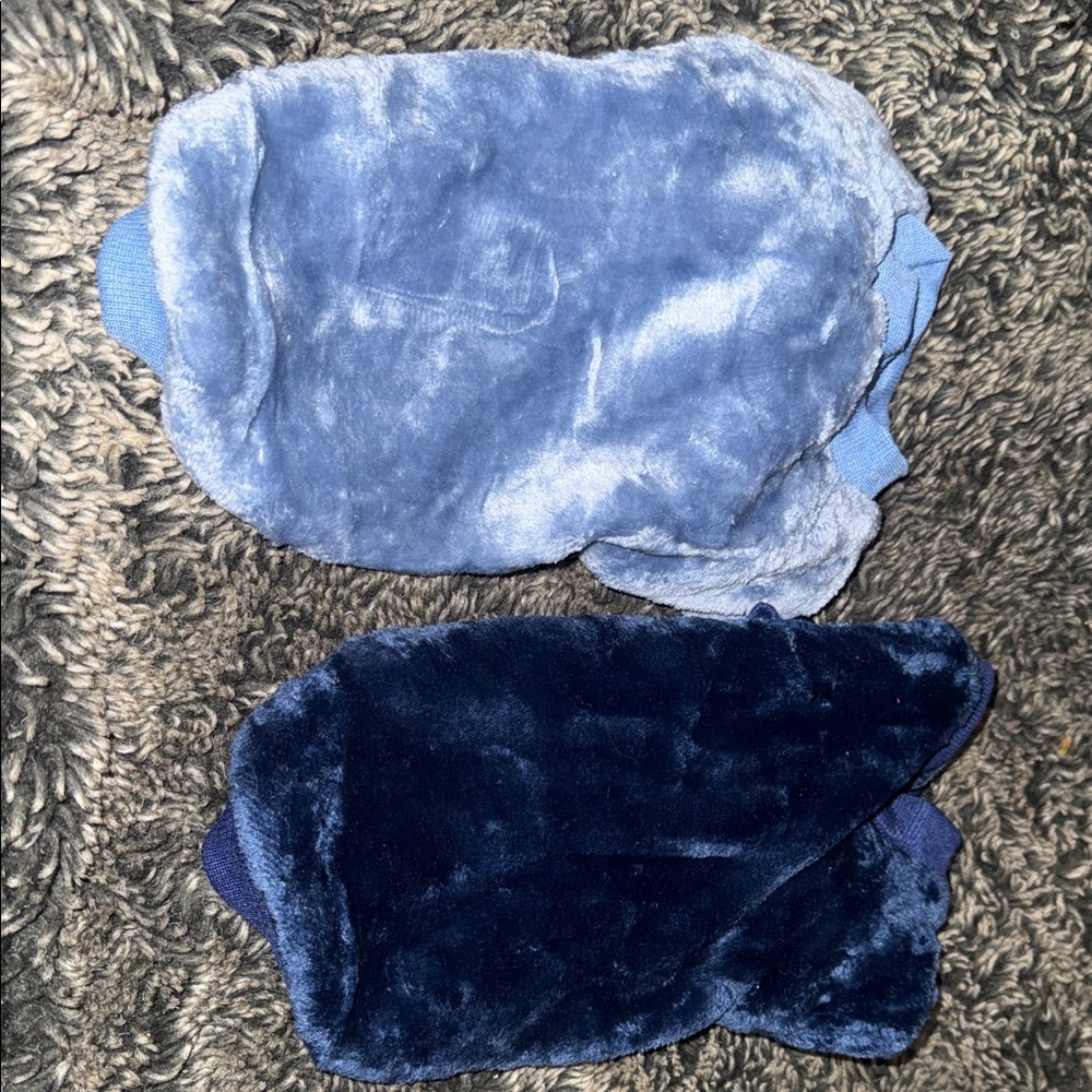 Cozy Blue and Navy Fleece Dog Sweaters